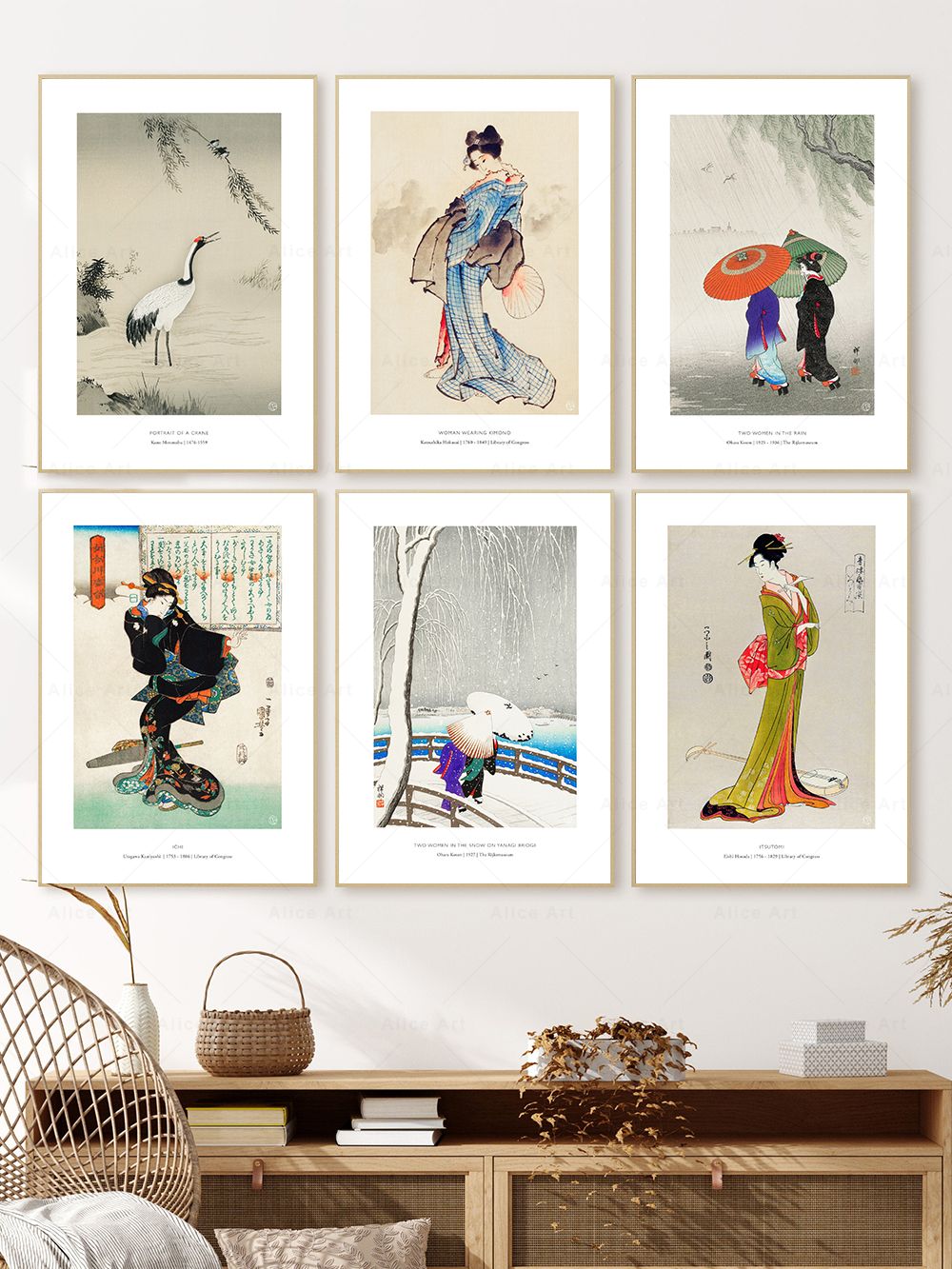 Japanese Women Lifestyle - Japanischer Stil Kimono Frau Geisha Kranich