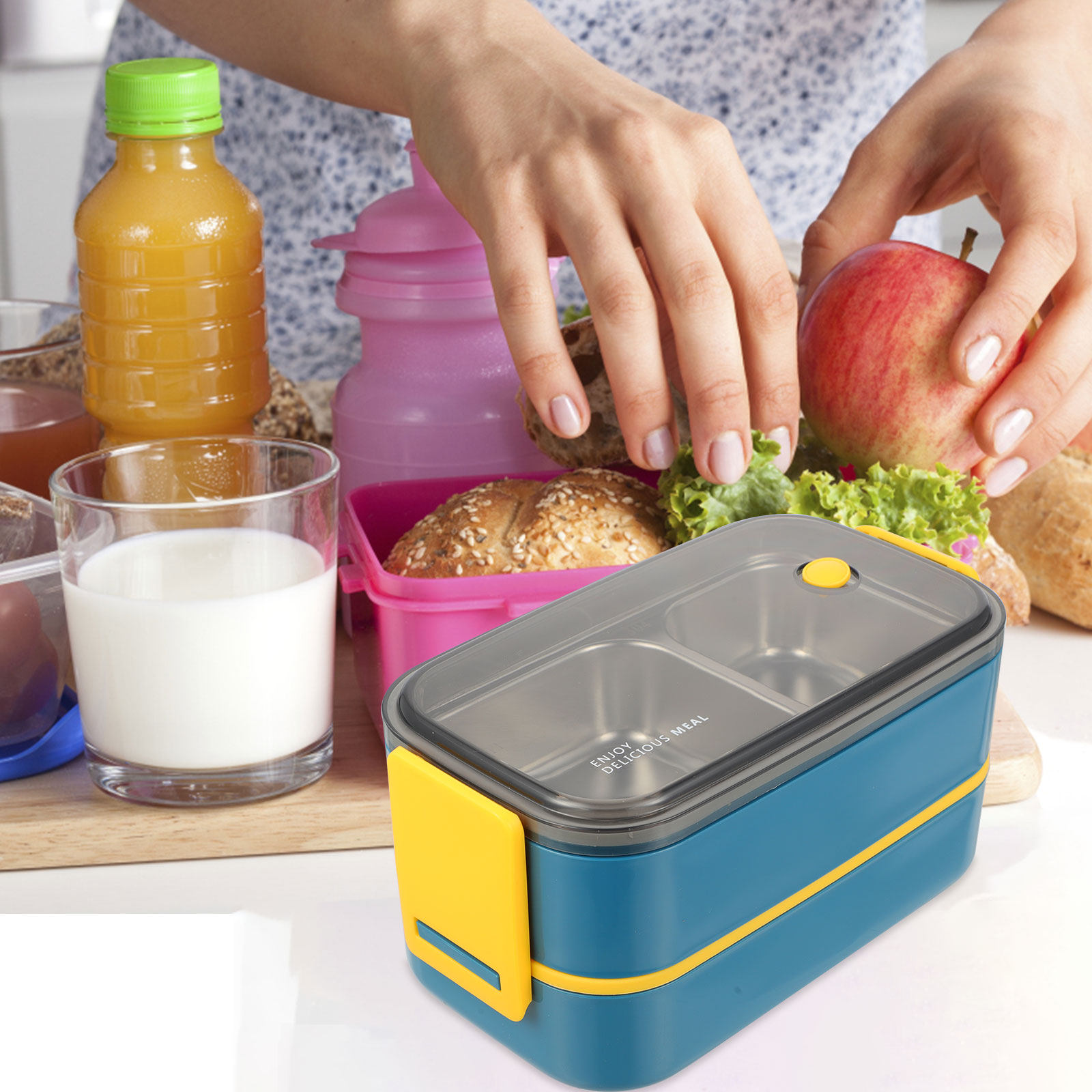 Edelstahl-Bento-Box, doppellag – Bento Box Two Tier Bewertung und Preis